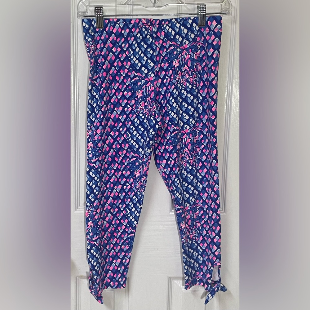 Lilly Pulitzer Leggings Pants Girls XL 12 14 Xlarge Cropped Preppy Vacation - Picture 3 of 9